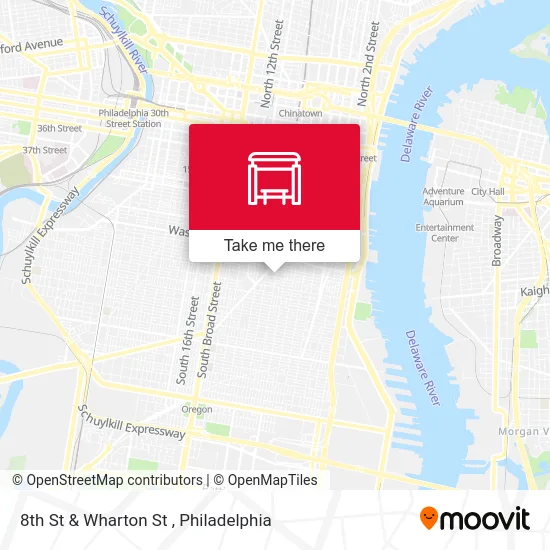 8th St & Wharton St map