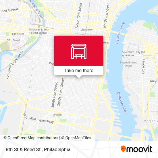 8th St & Reed St map
