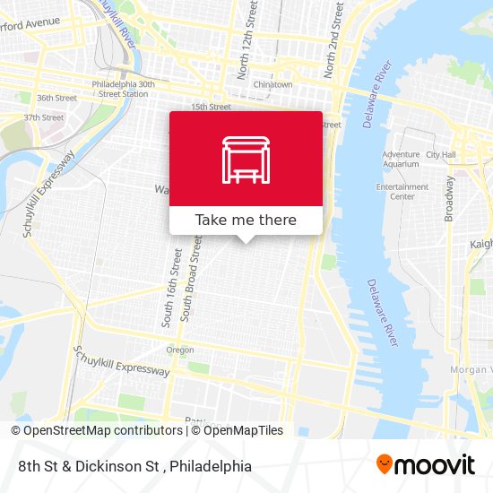 8th St & Dickinson St map