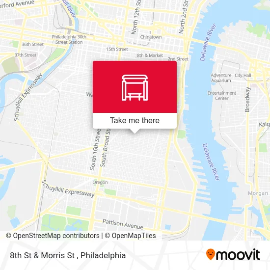 8th St & Morris St map