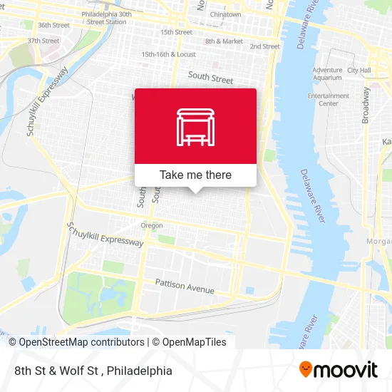 8th St & Wolf St map