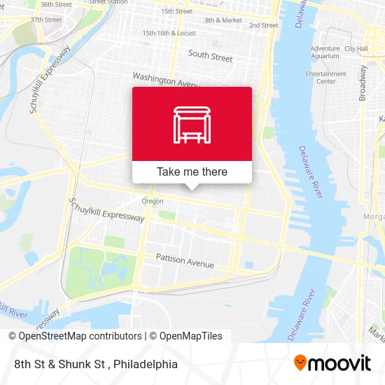 8th St & Shunk St map