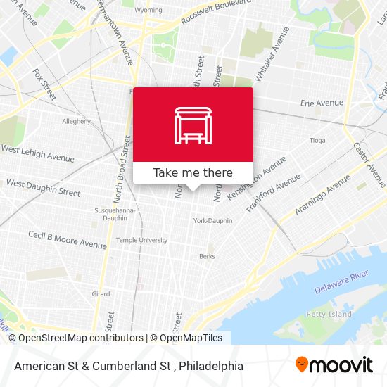 Mapa de American St & Cumberland St