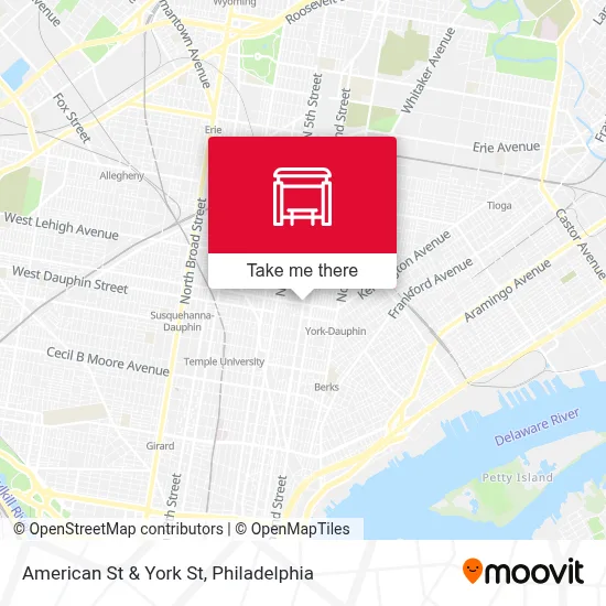 American St & York St map