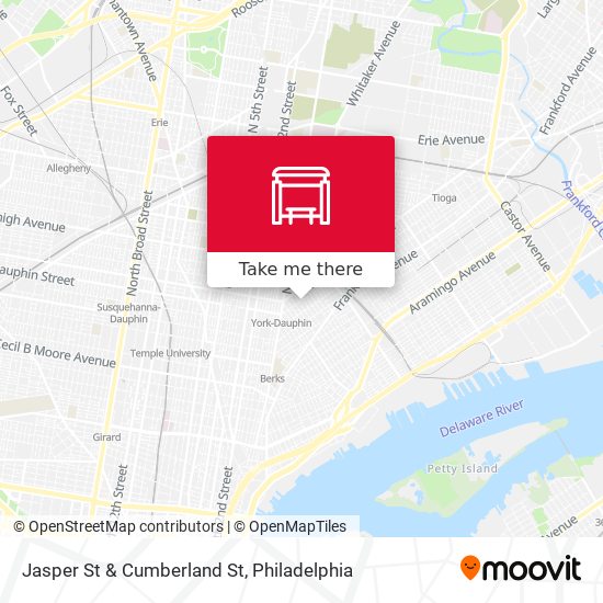 Jasper St & Cumberland St map