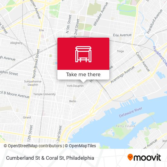 Cumberland St & Coral St map