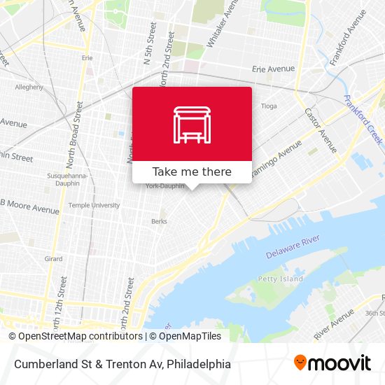 Cumberland St & Trenton Av map