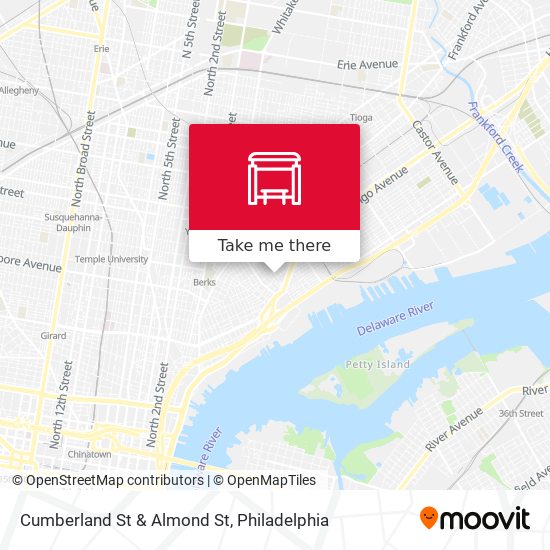 Cumberland St & Almond St map