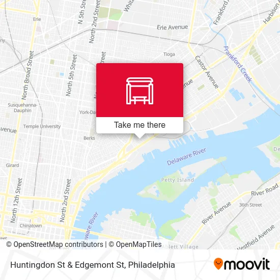 Huntingdon St & Edgemont St map