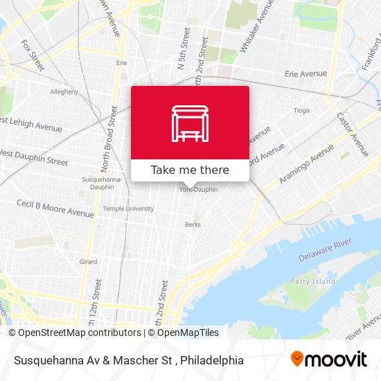 Susquehanna Av & Mascher St map