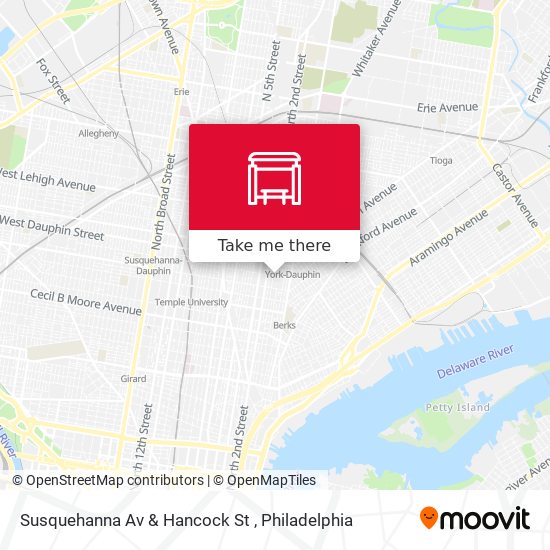 Mapa de Susquehanna Av & Hancock St