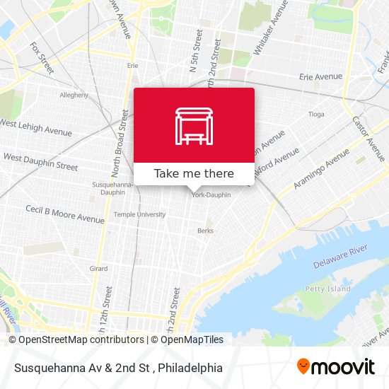 Mapa de Susquehanna Av & 2nd St