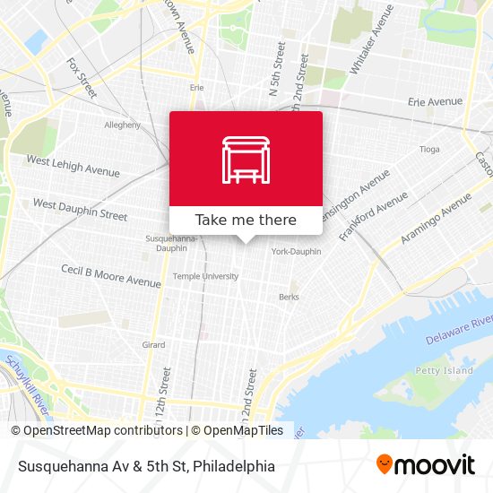 Mapa de Susquehanna Av & 5th St