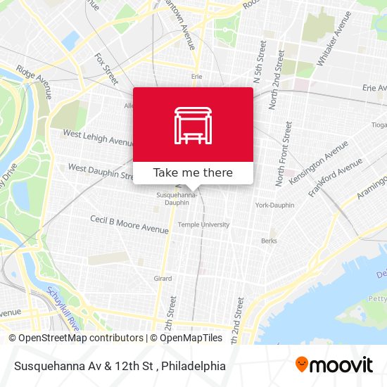 Mapa de Susquehanna Av & 12th St