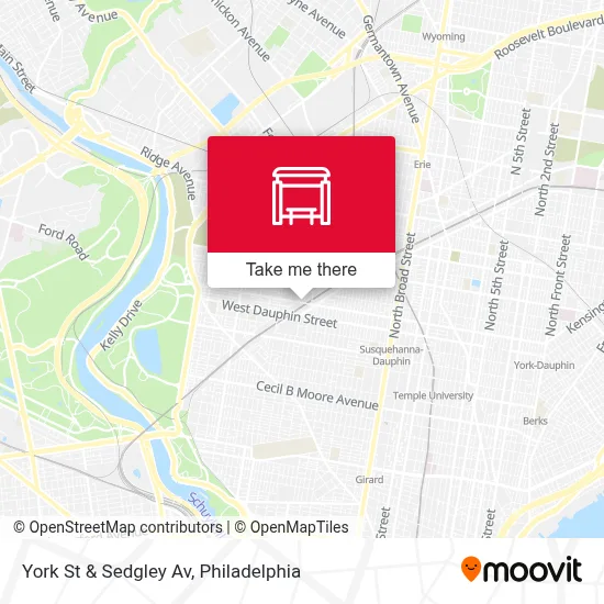 York St & Sedgley Av map