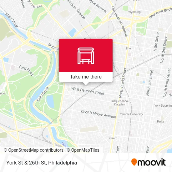 York St & 26th St map