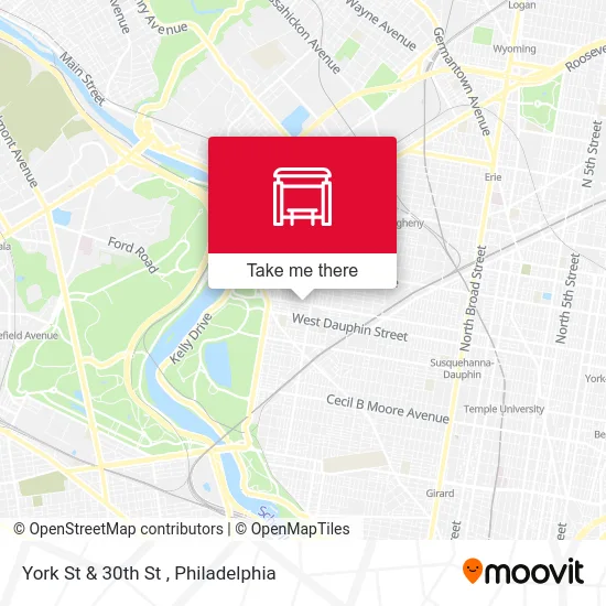 York St & 30th St map