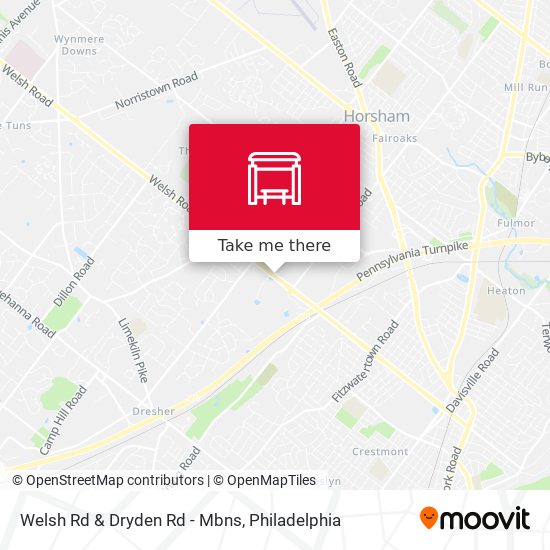 Mapa de Welsh Rd & Dryden Rd - Mbns