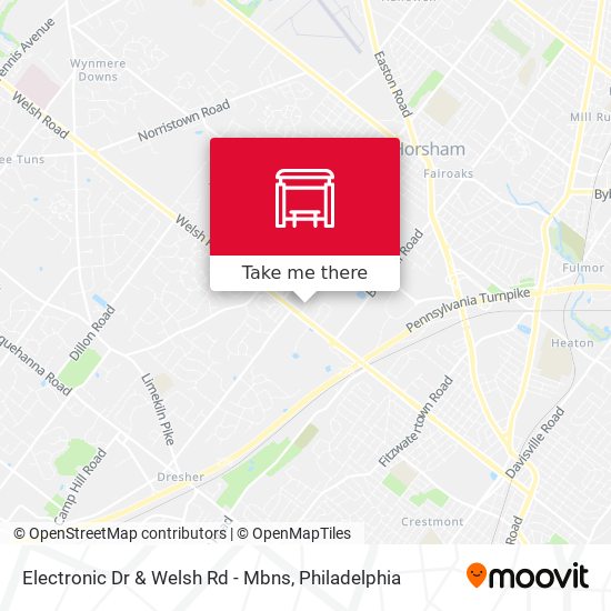 Electronic Dr & Welsh Rd - Mbns map