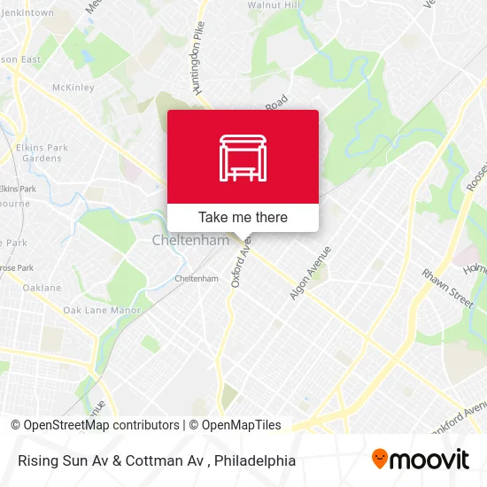 Rising Sun Av & Cottman Av map