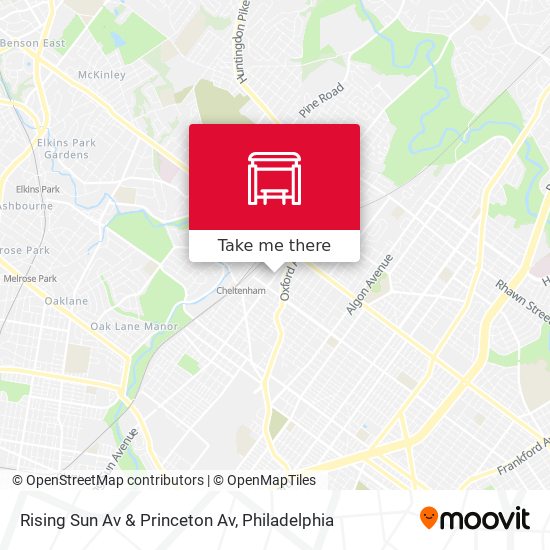 Rising Sun Av & Princeton Av map