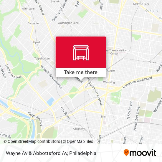 Mapa de Wayne Av & Abbottsford Av