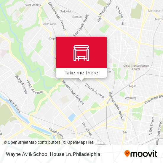 Wayne Av & School House Ln map