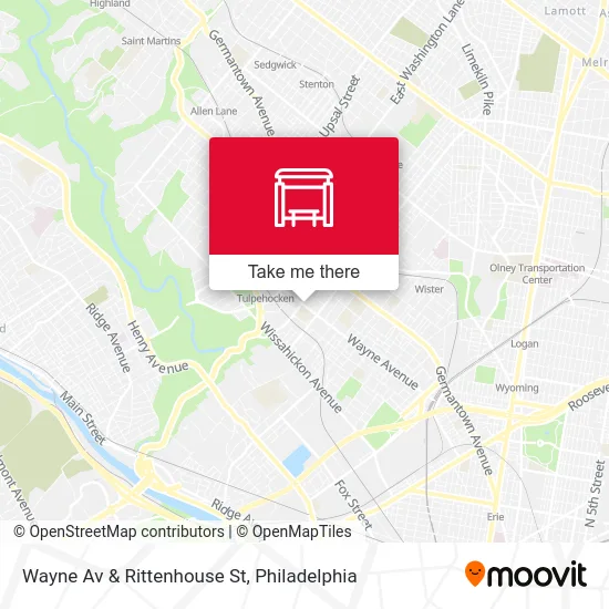Wayne Av & Rittenhouse St map