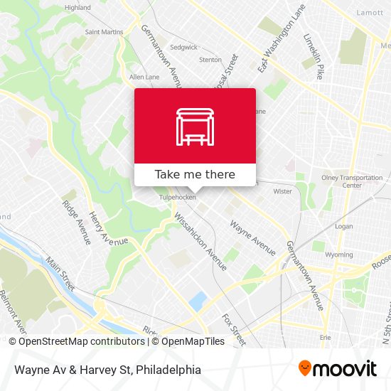 Mapa de Wayne Av & Harvey St