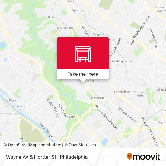 Wayne Av & Hortter St map