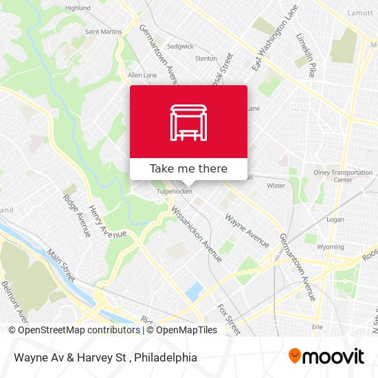 Mapa de Wayne Av & Harvey St