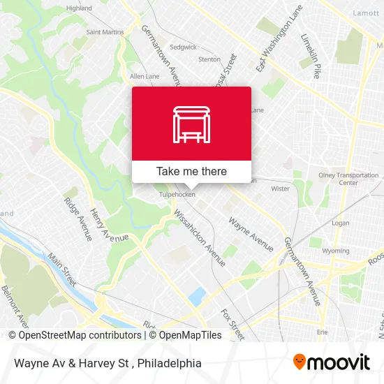 Wayne Av & Harvey St map