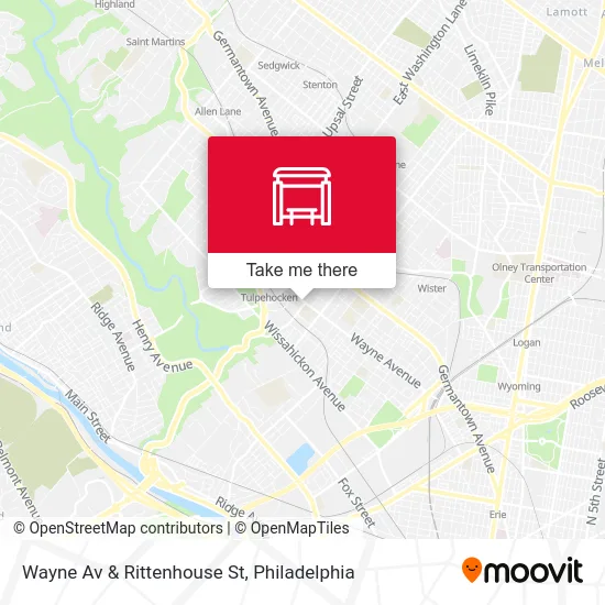 Wayne Av & Rittenhouse St map