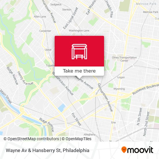 Wayne Av & Hansberry St map
