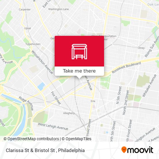 Clarissa St & Bristol St map