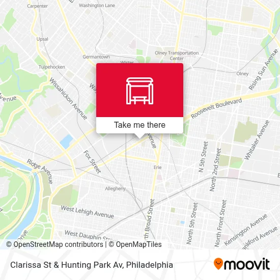 Clarissa St & Hunting Park Av map