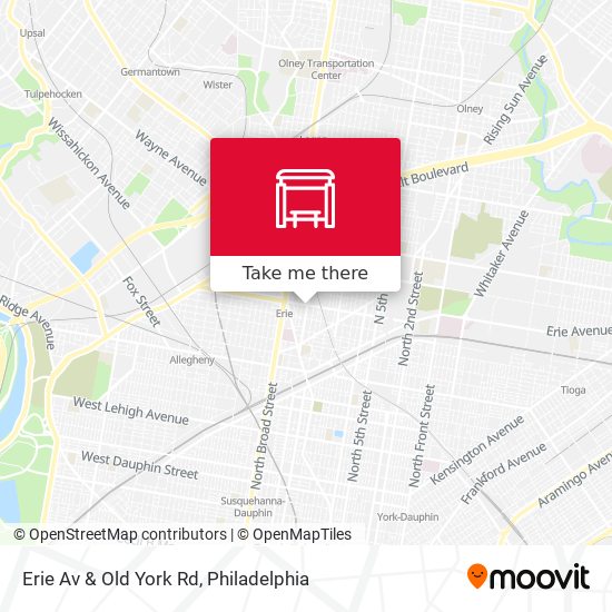 Erie Av & Old York Rd map