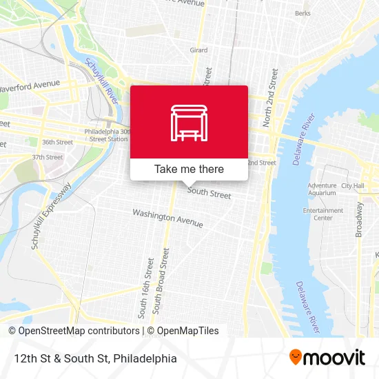 12th St & South St map
