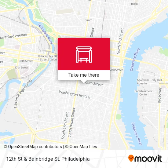 12th St & Bainbridge St map