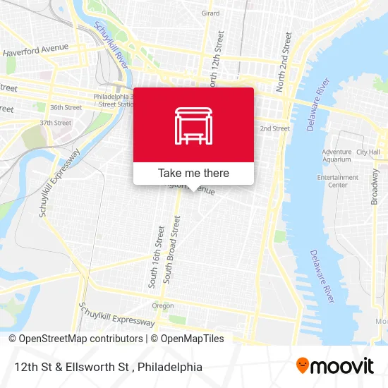 12th St & Ellsworth St map
