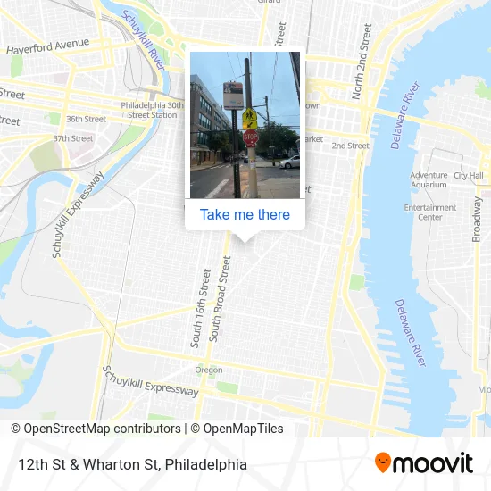 12th St & Wharton St map