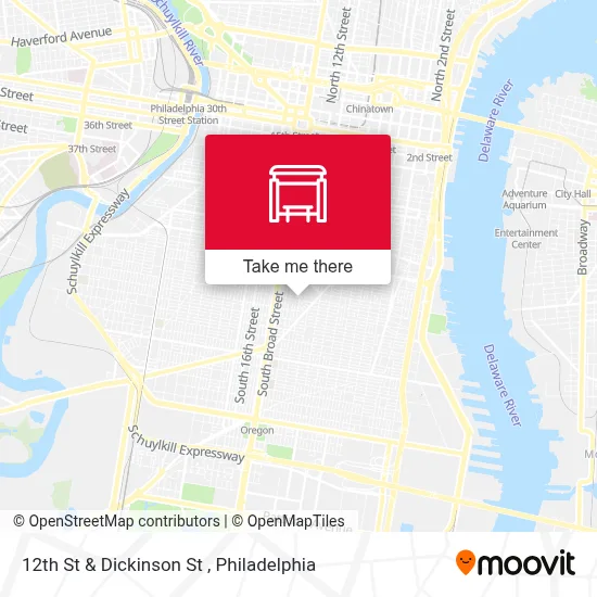 12th St & Dickinson St map