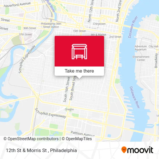 12th St & Morris St map