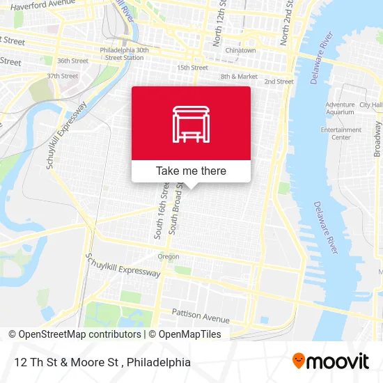 12 Th St & Moore St map