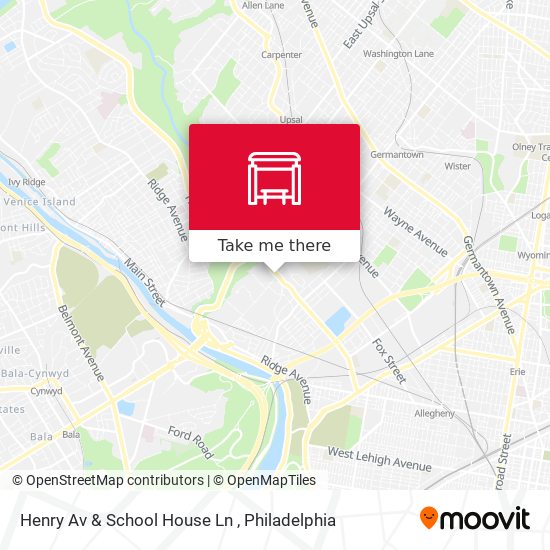 Henry Av & School House Ln map