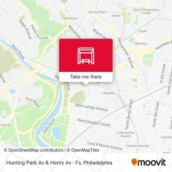 Hunting Park Av & Henry Av - Fs map