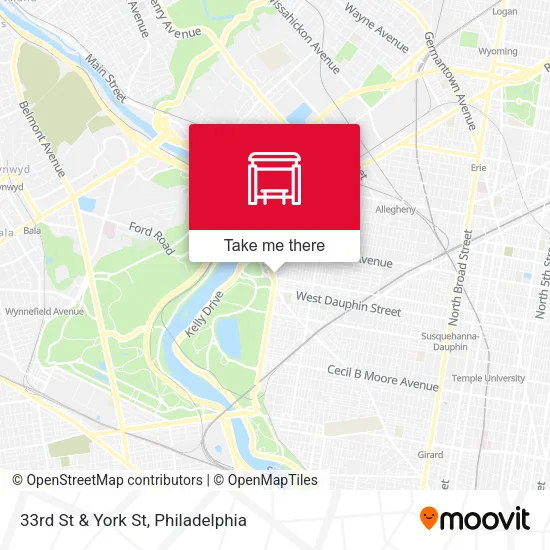 33rd St & York St map