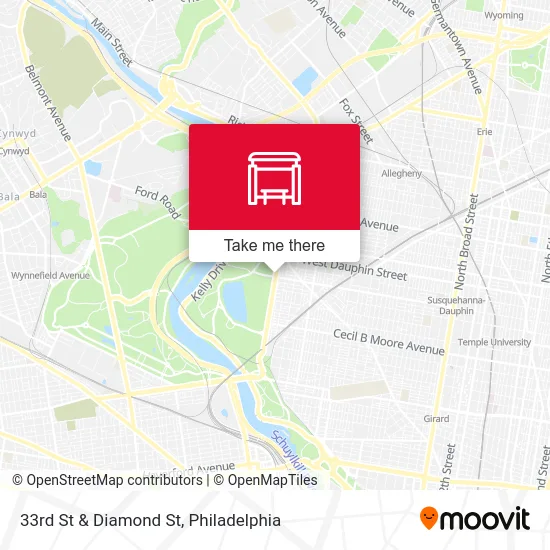 33rd St & Diamond St map