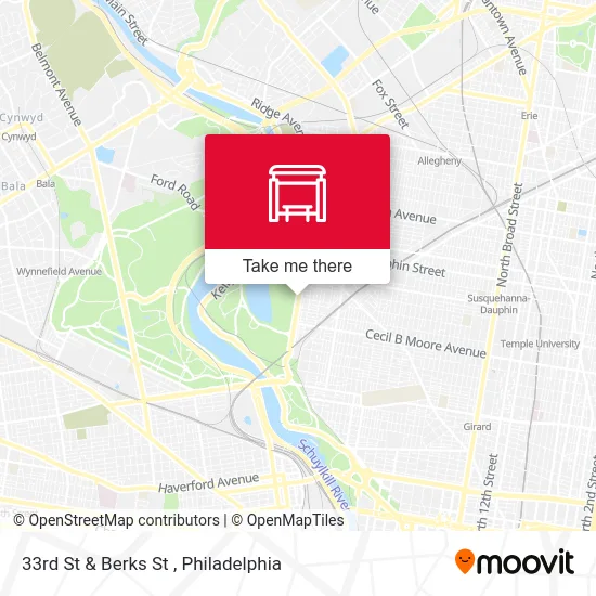 33rd St & Berks St map