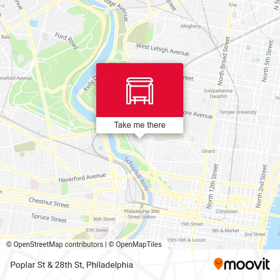 Poplar St & 28th St map